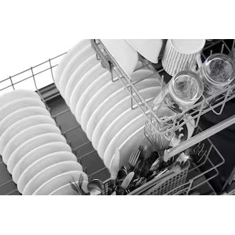 Frigidaire 24-in Front Control Built-in Dishwasher ( White ) ENERGY STAR, 55-Decibel Standard Sound Level Model# FFCD2413UW