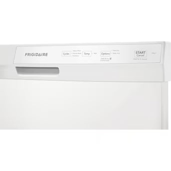 Frigidaire 24-in Front Control Built-in Dishwasher ( White ) ENERGY STAR, 55-Decibel Standard Sound Level Model# FFCD2413UW