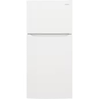 Coming Soon Frigidaire 18.3-cu ft Standard-Depth 30-in Wide Top-Freezer Refrigerator ( White ) Garage Ready Model# FFTR1835VW