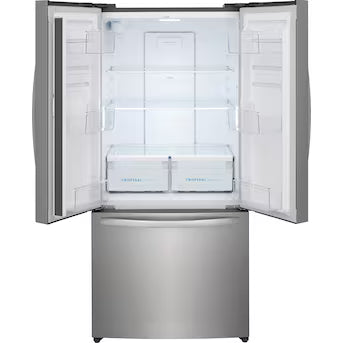 Frigidaire Counter-Depth 17.6-cu ft 3 -Door French Door Refrigerator with Ice Maker ( Fingerprint-Resistant Stainless Look ) ENERGY STAR Certified Model# FRFG1723AV