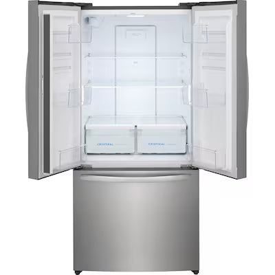 Frigidaire Counter-Depth 17.6-cu ft 3 -Door French Door Refrigerator with Ice Maker ( Fingerprint-Resistant Stainless Look ) ENERGY STAR Certified Model# FRFG1723AV