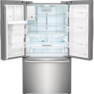 Frigidaire Gallery Standard-Depth 27.8-cu ft 3 -Door French Door Refrigerator with Dual Ice Maker with Water and Ice Dispenser ( Fingerprint Resistant Stainless Steel ) Model# GRFS2853AF
