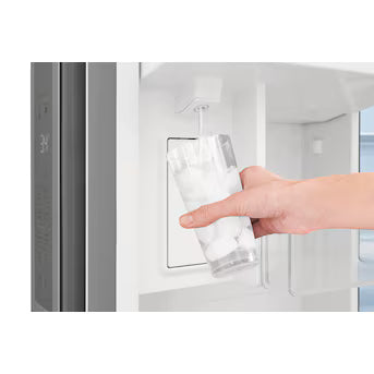 Frigidaire Gallery Counter-Depth 23.3-cu ft 3 -Door French Door Refrigerator with Ice Maker with Water Dispenser ( Fingerprint Resistant Stainless Steel ) Model# GRFG2353AF