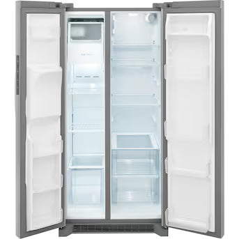 Frigidaire 22.3-cu ft 33" Side-by-Side Refrigerator with Ice Maker ,Water and Ice Dispenser ( Stainless Steel ) ENERGY STAR Certified Model# FRSS2323AS
