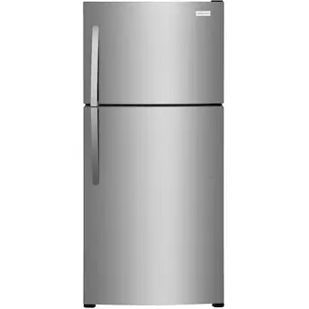 Coming Soon Frigidaire 20-cu ft Standard-Depth 30-in Wide Top-Freezer Refrigerator ( Stainless steel ) Garage Ready ENERGY STAR Certified Model# FFHT2022AS