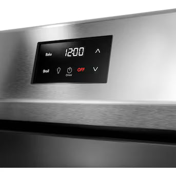 Frigidaire 30-in Glass Top 5 burners 5.3-cu ft Freestanding Electric Range Stainless Steel ) Model# FCRE3052BS