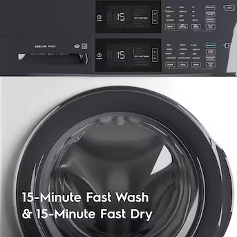 Coming Soon Electrolux LuxCare Wash Stacked Laundry Center with 4.4-cu ft Front load Washer and Electric 8-cu ft Dryer (ENERGY STAR) Model# ELTE7300AW