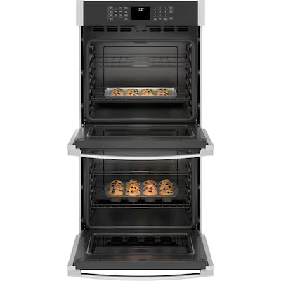 Coming Soon GE 27 inch Double Electric Wall Oven Self + Steam Cleaning ( Stainless Steel ) Model# JKD3000SNSS