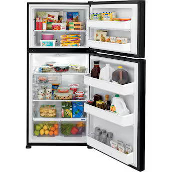 Frigidaire 18.3-cu ft Top-Freezer Refrigerator ( Black ) Garage Ready Model# FFTR1835VB