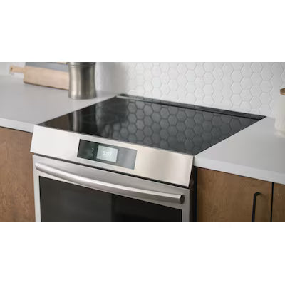 Frigidaire Gallery 30-in 5 Burners 6.2-cu ft Air Fry Convection Oven Slide-in Single Induction Range (Fingerprint Resistant Stainless Steel) Model# GCFI3060BF