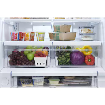 Frigidaire Standard-Depth 28.8-cu ft 3 -Door French Door Refrigerator with Ice Maker with Water Dispenser ( Smudge-Proof Stainless Steel ) Model# FRFN2813AF