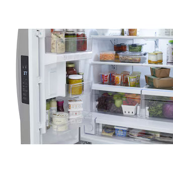 Frigidaire Standard-Depth 28.8-cu ft 3 -Door French Door Refrigerator with Ice Maker with Water Dispenser ( Smudge-Proof Stainless Steel ) Model# FRFN2813AF