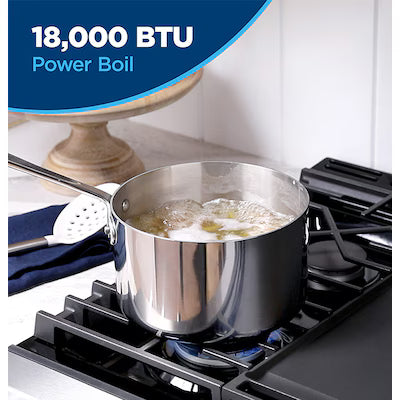 GE EasyWash Oven Tray 30-in 5 burners 5.3-cu ft Air Fry Convection Oven Slide-In Natural Gas Range ( White ) Model# GGS600AVWW