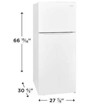 Frigidaire 17.6-cu ft Top-Freezer Refrigerator ( White ) ENERGY STAR Certified Model# FFHT1822UW