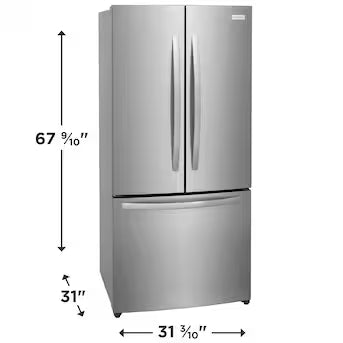 Frigidaire Counter-Depth 17.6-cu ft 3 -Door French Door Refrigerator with Ice Maker ( Fingerprint-Resistant Stainless Look ) ENERGY STAR Certified Model# FRFG1723AV