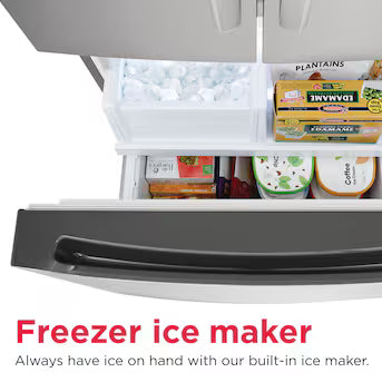 Frigidaire Gallery 30" Standard-Depth 20-cu ft 3 -Door French Door Refrigerator with Ice Maker with Water Dispenser ( Smudge-Proof Stainless Steel Model# GRFN2023AF