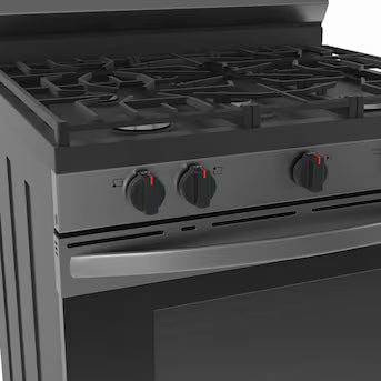 Frigidaire 30-in 5 burners 5.1-cu ft Freestanding Natural Gas Range ( Stainless Steel ) Mode# FCRG3052BS
