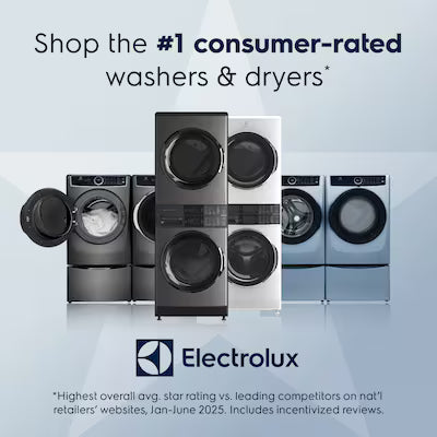Electrolux LuxCare Wash Stacked Laundry Center with 4.4-cu ft Front load Washer and Electric 8-cu ft Dryer (ENERGY STAR) Model# ELTE7300AW