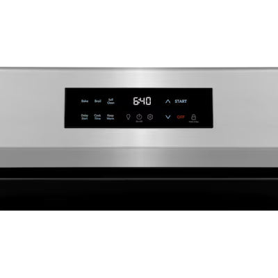 Frigidaire 30-in 4 burners 5.3-cu ft Freestanding Electric Range ( Stainless Steel ) Model# FCRC3022BS