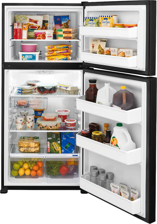 Frigidaire 18.3-cu ft Top-Freezer Refrigerator ( Black ) Garage Ready Model# FFTR1835VB