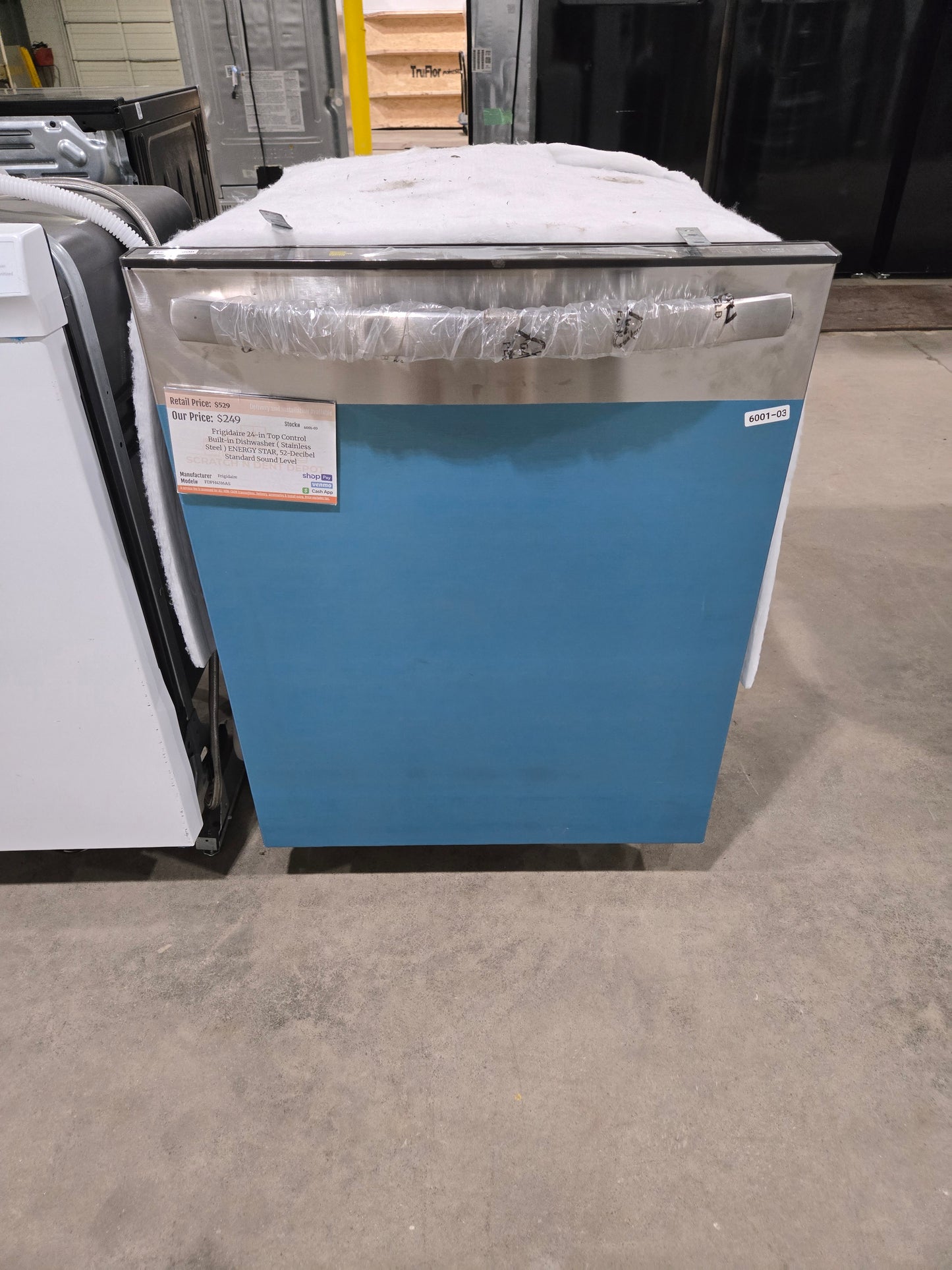 Frigidaire 24-in Top Control Built-in Dishwasher ( Stainless Steel ) ENERGY STAR, 52-Decibel Standard Sound Level Model# FDPH4316AS