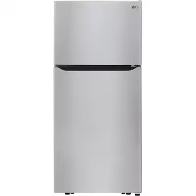 LG 20.2-cu ft Standard-Depth 30-in Wide Top-Freezer Refrigerator ( Stainless Steel ) ENERGY STAR Certified Model# LTCS20020S