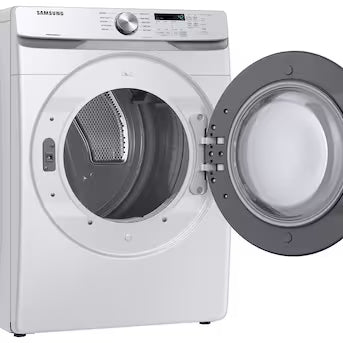 Samsung 7.5-cu ft Stackable Vented Electric Dryer ( White ) Model# DVE45T6000W A19-12 by Scratch-n-Dent Depot