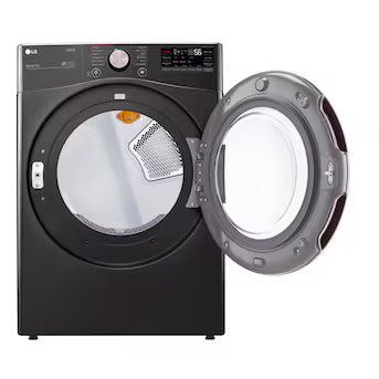 LG True Steam 7.4-cu ft Stackable Vented Electric Dryer with Steam Cycle ( Black Steel ) Model# DLEX4000B A19-28 by Scratch-n-Dent Depot