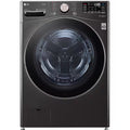LG TurboWash 360 High Efficiency Stackable Medium ( 4.5-cu ft ) Front-Load Washer with Steam Cycle ( Black Steel ) Model# WM4000HBA by Scratch N Dent Depot
