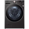 LG TurboWash 360 High Efficiency Stackable Medium ( 4.5-cu ft ) Front Load Washer ( Black Steel ) Model# WM4000HBA A19-32 by Scratch-n-Dent Depot