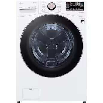 LG TurboWash 360 High Efficiency Stackable Medium ( 4.5-cu ft ) Front Load Washer ( White ) Model# WM4000HWA A19-27 by Scratch-n-Dent Depot