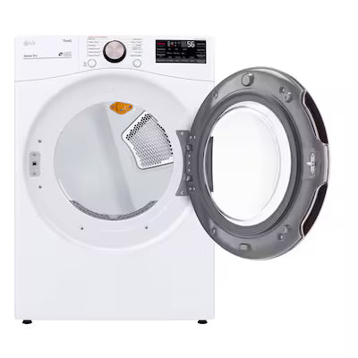 LG True Steam 7.4-cu ft Stackable Vented Electric Dryer with Steam Cycle ( White ) Model# DLEX4000W
