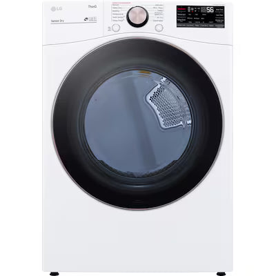 LG True Steam 7.4-cu ft Stackable Vented Electric Dryer with Steam Cycle ( White ) Model# DLEX4000W