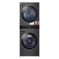 LG WashTower Electric Stacked Laundry Center with 4.5-cu ft Front load Washer and 7.4-cu ft Dryer ( Black Steel ) Model# WKEX200HBA by Scratch N Dent Depot
