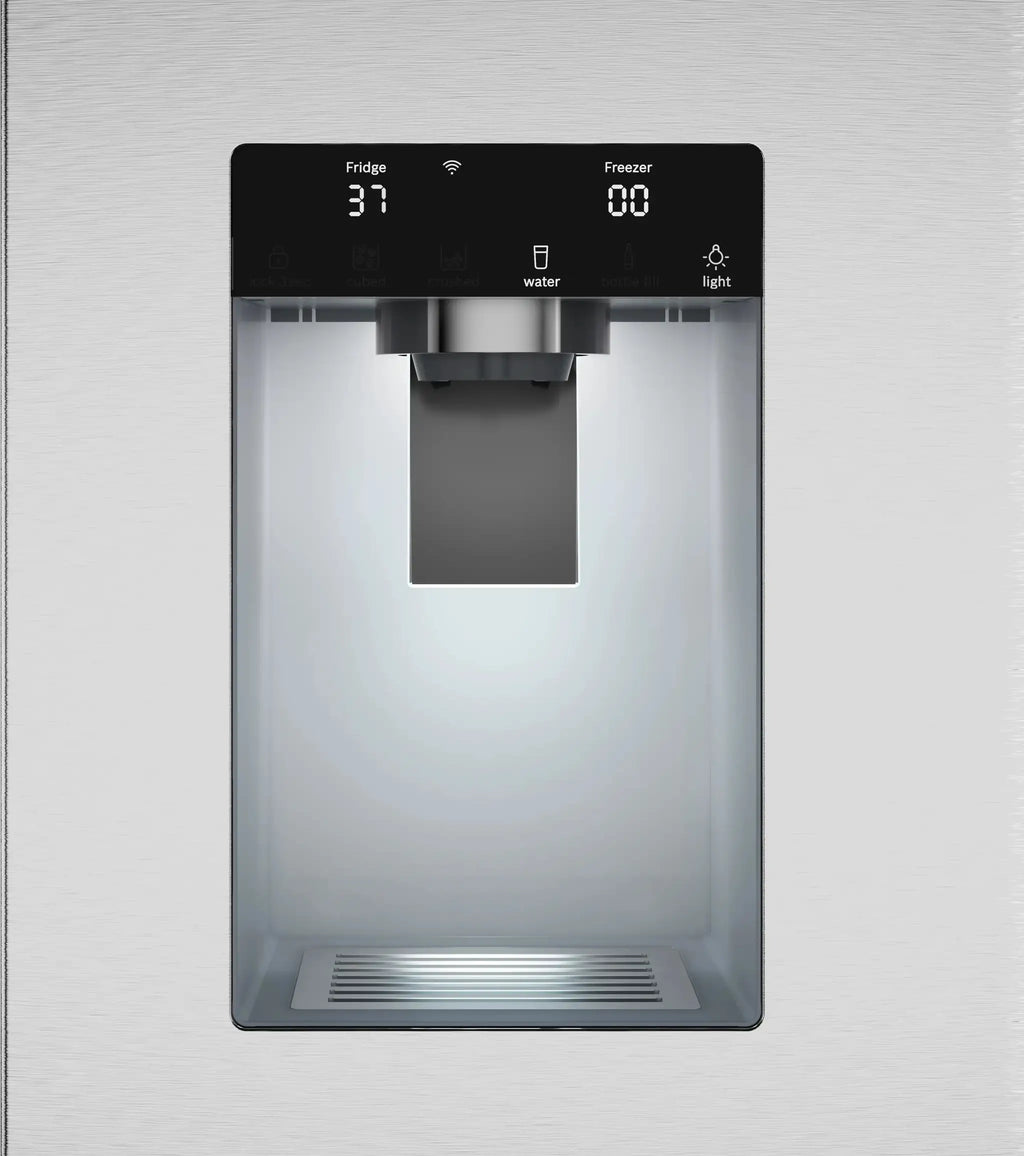 800 Series 36 in. 21 cu. ft. Smart Counter Depth French Door Bottom Freezer Refrigerator Stainless Steel, Ice and Water Model# B36CD80SNS by Scratch N Dent Depot