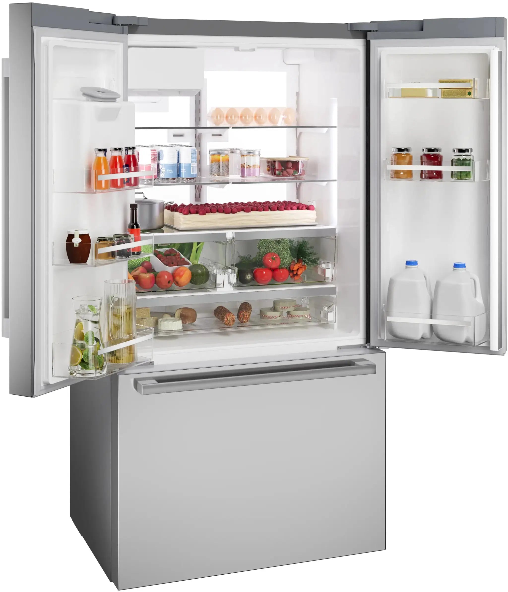 800 Series 36 in. 21 cu. ft. Smart Counter Depth French Door Bottom Freezer Refrigerator Stainless Steel, Ice and Water Model# B36CD80SNS
