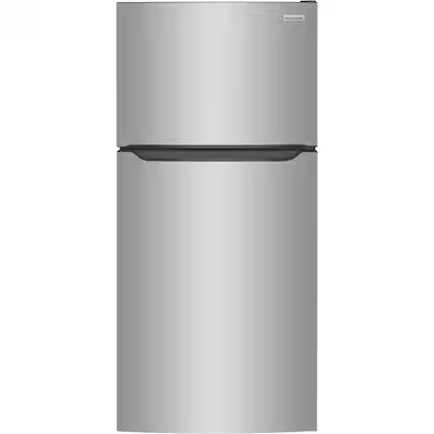 Frigidaire 20-cu ft Standard-Depth 30-in Wide Top-Freezer Refrigerator ( Fingerprint Resistant Stainless Steel ) Garage Ready Model# LFTR2045VF