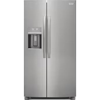 Frigidaire Gallery 25.6-cu ft Side-by-Side Refrigerator with Ice Maker ,Water and Ice Dispenser ( Fingerprint Resistant Stainless Steel ) ENERGY STAR Certified Model# GRSS2652AF