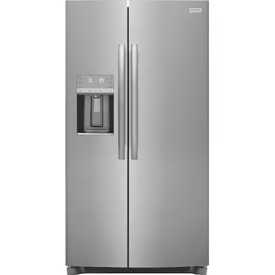 Frigidaire Gallery 25.6-cu ft Standard-Depth 36-in Wide Side-by-Side Refrigerator with Ice Maker ( Fingerprint Resistant Stainless Steel ) ENERGY STAR Certified Model# GRSS2652AF by Scratch N Dent Depot