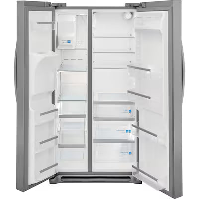 Frigidaire Gallery 25.6-cu ft Standard-Depth 36-in Wide Side-by-Side Refrigerator with Ice Maker ( Fingerprint Resistant Stainless Steel ) ENERGY STAR Certified Model# GRSS2652AF by Scratch N Dent Depot