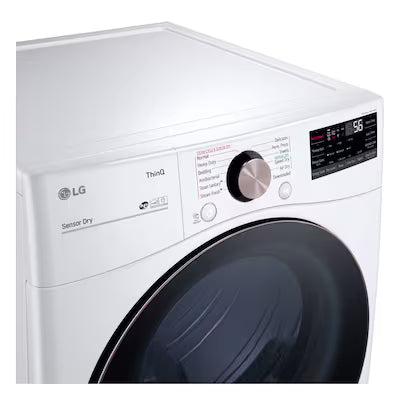 LG True Steam 7.4-cu ft Stackable Vented Electric Dryer with Steam Cycle ( White ) Model# DLEX4000W