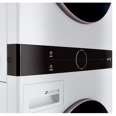 LG WashTower Electric Stacked Laundry Center with 4.5-cu ft Front load Washer and 7.4-cu ft Dryer ( White ) Model# WKE100HWA by Scratch N Dent Depot