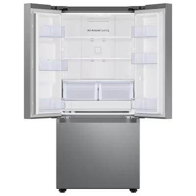Samsung Standard-Depth 22-cu ft 3 -Door 30-in Wide with Ice Maker ( Fingerprint Resistant Stainless Steel ) ENERGY STAR Certified Model# RF22A4221SR by Scratch N Dent Depot
