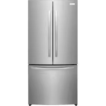 Frigidaire Counter-Depth 17.6-cu ft 3 -Door 31-in Wide French Door Refrigerator with Ice Maker ( Fingerprint-Resistant Stainless Look ) ENERGY STAR Model# FRFG1723AV