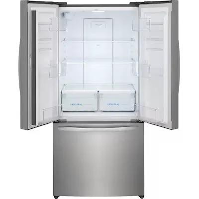 Frigidaire Counter-Depth 17.6-cu ft 3 -Door 31-in Wide French Door Refrigerator with Ice Maker ( Fingerprint-Resistant Stainless Look ) ENERGY STAR Certified Model# FRFG1723AV by Smiths Appliance & Furniture