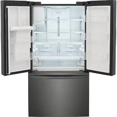 Frigidaire Standard-Depth 27.8-cu ft 3 -Door 36-in Wide with Ice Maker ( Black Stainless Steel ) ENERGY STAR Certified Model# FRFS2823AD by Smiths Appliance & Furniture