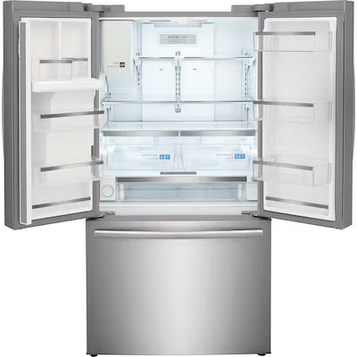 Frigidaire Gallery Counter-Depth 22.6-cu ft 3 -Door 36-in Wide French Door Refrigerator with Dual Ice Maker with Water and Ice Dispenser ( Fingerprint Resistant Stainless Steel ) ENERGY STAR Certified Model# GRFC2353AF by Scratch-n-Dent Depot