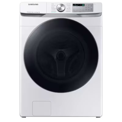 Samsung Super Speed Wash High Efficiency Stackable Medium ( 4.5-cu ft ) Front-Load Washer with Steam Cycle ( White ) Model# WF45B6300AW by Smiths Appliance & Furniture