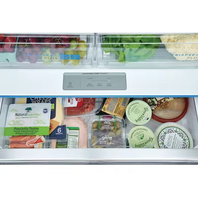 Frigidaire Gallery Counter-Depth 22.6-cu ft 3 -Door 36-in Wide French Door Refrigerator with Dual Ice Maker with Water and Ice Dispenser ( Fingerprint Resistant Stainless Steel ) Model# GRFC2353AF by Scratch N Dent Depot