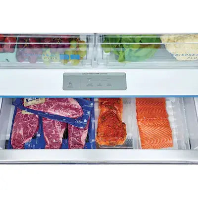 Frigidaire Gallery Counter-Depth 22.6-cu ft 3 -Door 36-in Wide French Door Refrigerator with Dual Ice Maker with Water and Ice Dispenser ( Fingerprint Resistant Stainless Steel ) ENERGY STAR Certified Model# GRFC2353AF by Smiths Appliance & Furniture